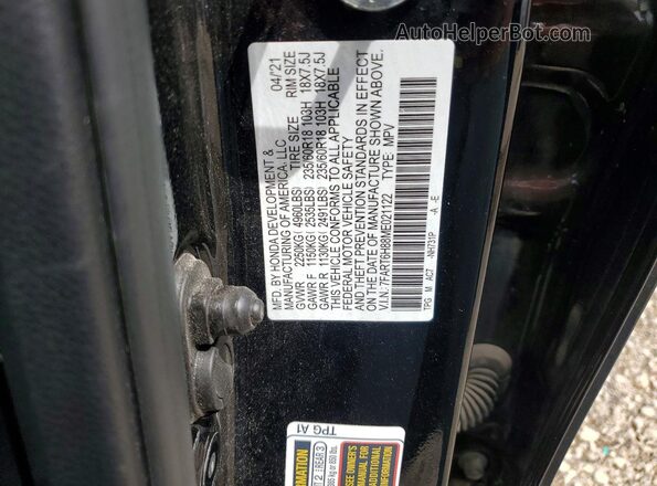 7FART6H88ME021122 2021 HONDA CR-V Black Vista de la etiqueta del VIN