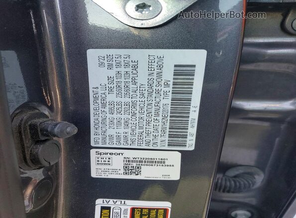 7FARW1H52NE020176 2022 HONDA CR-V Gray Widok komory silnika