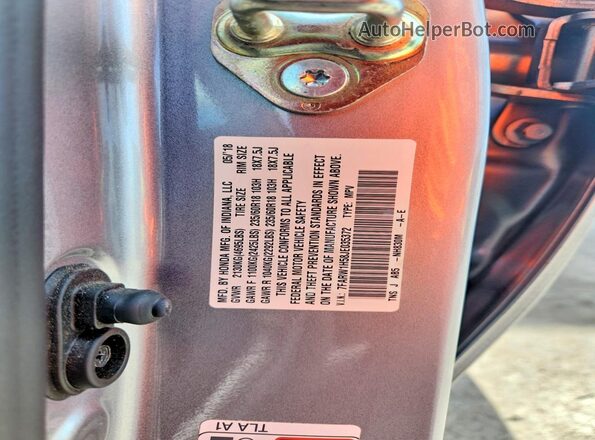 7FARW1H58JE035372 2018 HONDA CR-V Silver Vista de la etiqueta del VIN