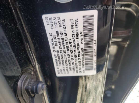 7FARW1H81LE030169 2020 HONDA CR-V Черный Вид наклейки с VIN-кодом
