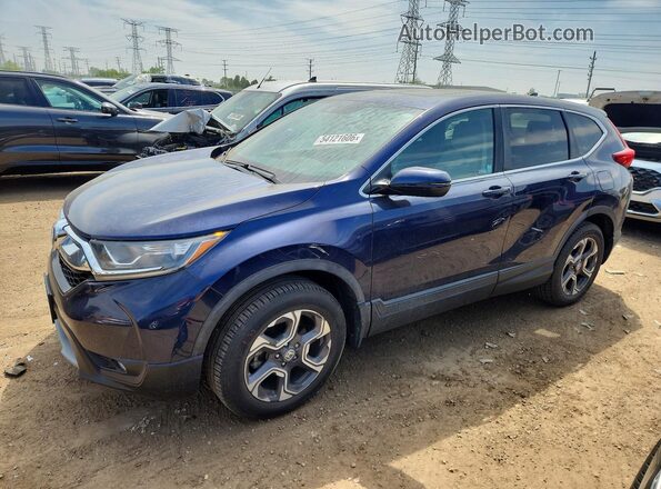 7FARW2H52JE003345 2018 HONDA CR-V Blue Առջևի ձախ երեք քառորդ տեսարան