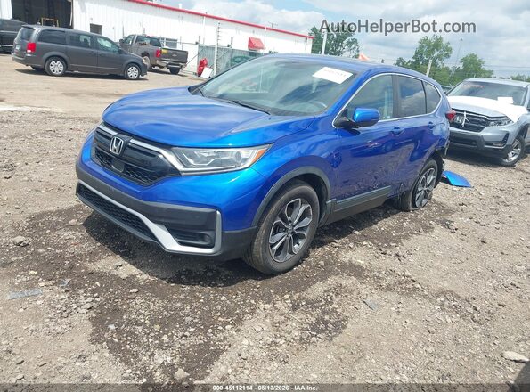 7FARW2H59LE020758 2020 HONDA CR-V Blue წინა მარცხენა ხედი სამი მეოთხედიდან