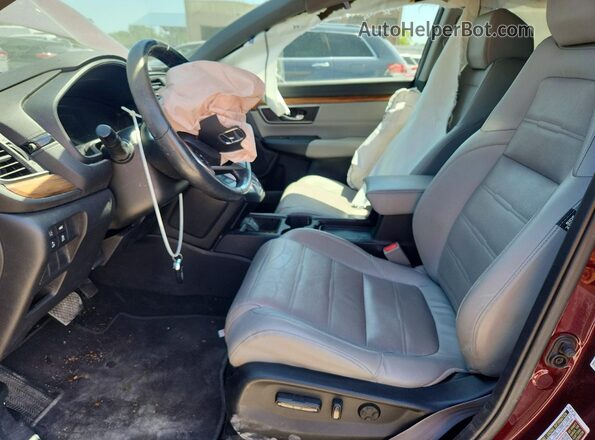 7FARW2H83KE012891 2019 HONDA CR-V Maroon Widok wnętrza z przodu