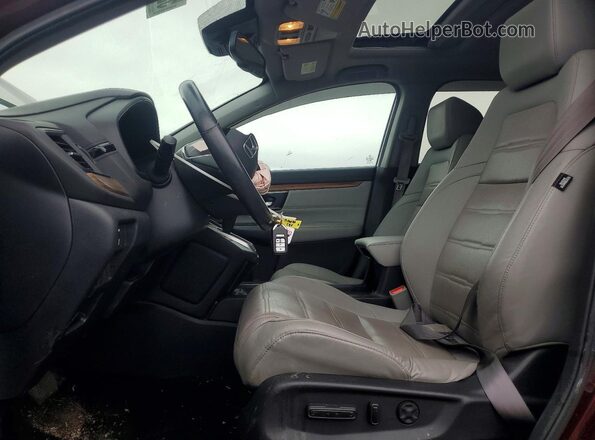 7FARW2H85KE044404 2019 HONDA CR-V Бордовый Вид салона спереди