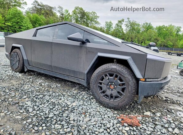 7G2CEHEE2RA007042 2024 TESLA CYBERTRUCK Серый Передняя правая четверть