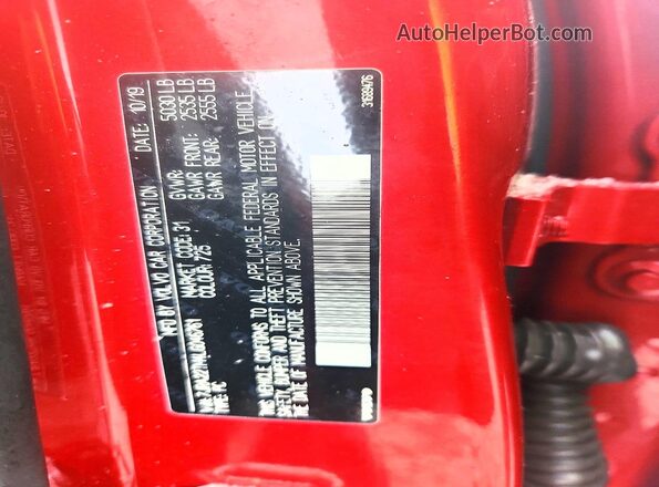 7JRA22TM4LG046761 2020 VOLVO S60 Красный Вид наклейки с VIN-кодом