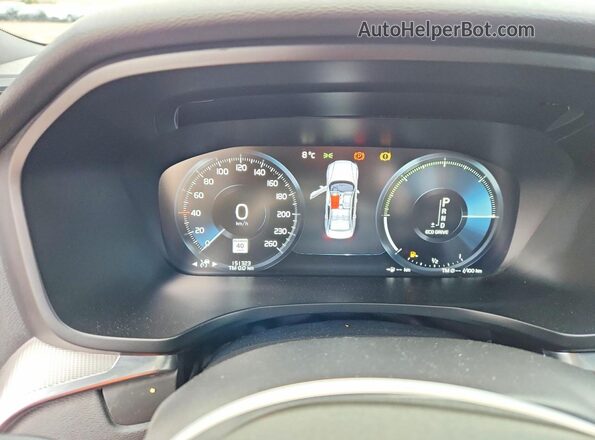 7JRA22TM6KG004283 2019 VOLVO S60 Коричневый Вид щитка приборов