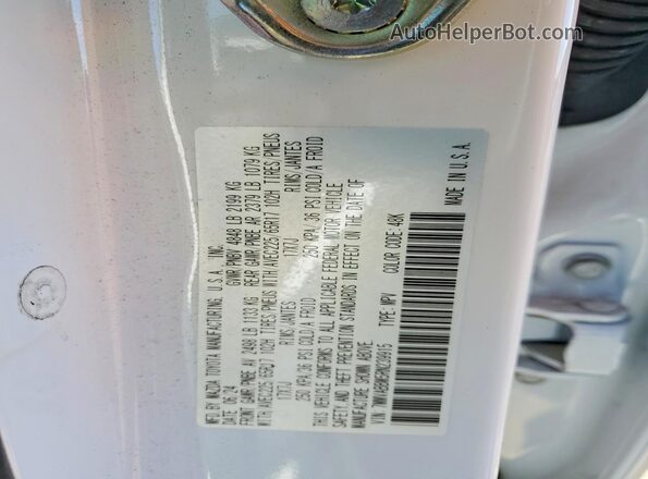 7MMVABBM5RN239915 2024 MAZDA CX-5 White Widok naklejki z numerem VIN
