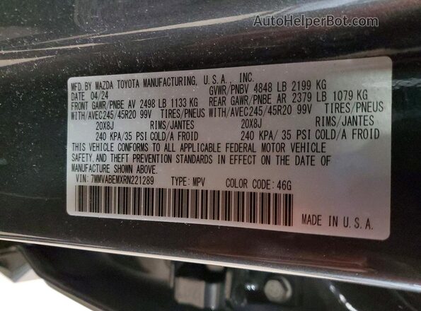 7MMVABEMXRN221289 2024 MAZDA CX-5 Gray Вид наклейки з VIN-кодом
