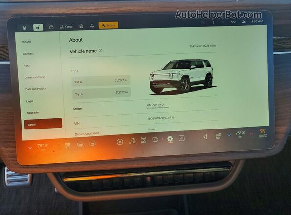 7PDSGABA6RN036431 2024 RIVIAN R1S Белый Вид щитка приборов