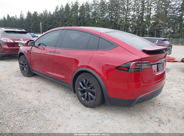 7SAXCAE52SF469744 2025 TESLA MODEL X Красный Задняя левая четверть
