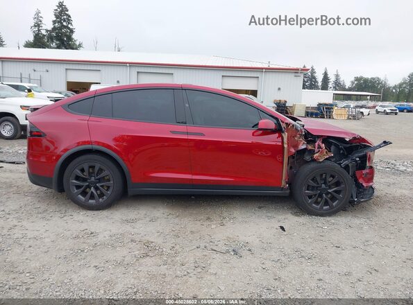 7SAXCAE52SF469744 2025 TESLA MODEL X Красный Панорамный вид салона 360°