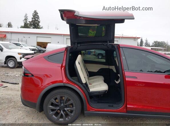 7SAXCAE52SF469744 2025 TESLA MODEL X Красный Вид наклейки с VIN-кодом