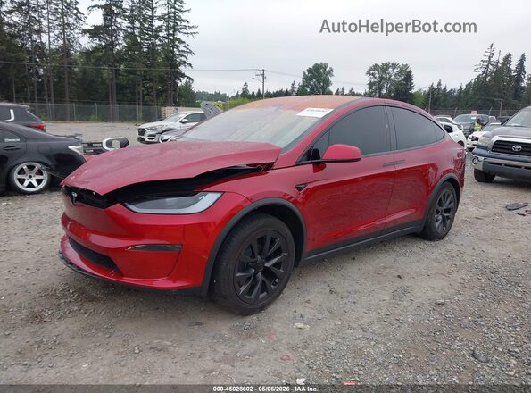 7SAXCAE52SF469744 2025 TESLA MODEL X Красный Передняя левая четверть