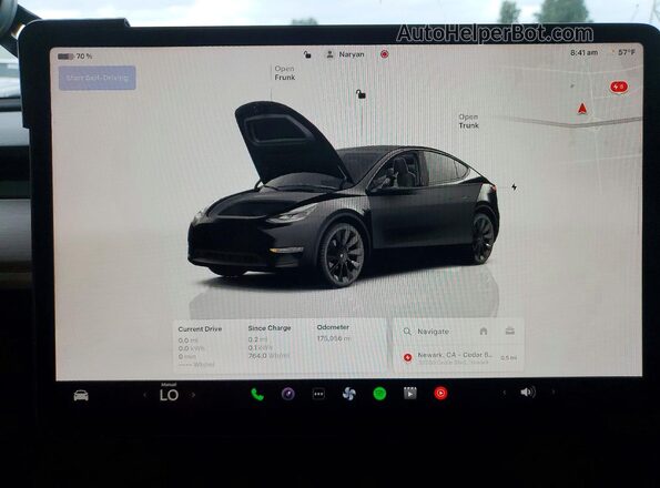 7SAYGAEE1PF958670 2023 TESLA MODEL Black Vista del cuadro de instrumentos
