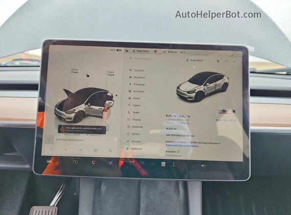7SAYGAEE1SF287753 2025 TESLA MODEL Угольный Вид щитка приборов