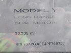 2023 Tesla Model Y Awd/long Range Dual Motor All-wheel Drive White vin: 7SAYGAEE4PF769737 2023 Tesla Model Y Awd/long Range Dual Motor All-wheel Drive White vin: 7SAYGAEE4PF769737