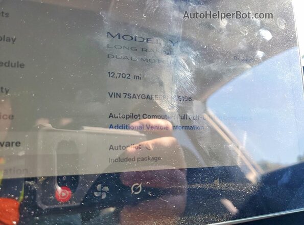 7SAYGAEE5PF935196 2023 TESLA MODEL Gray Widok zestawu wskaźników