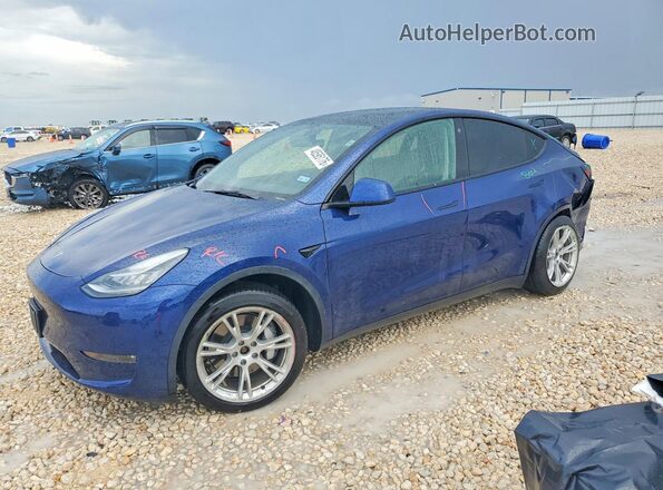 7SAYGAEE6NF393362 2022 TESLA MODEL Blue Vista tres cuartos delantera izquierda