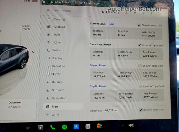 7SAYGAEE6NF490237 2022 TESLA MODEL Серый Вид щитка приборов
