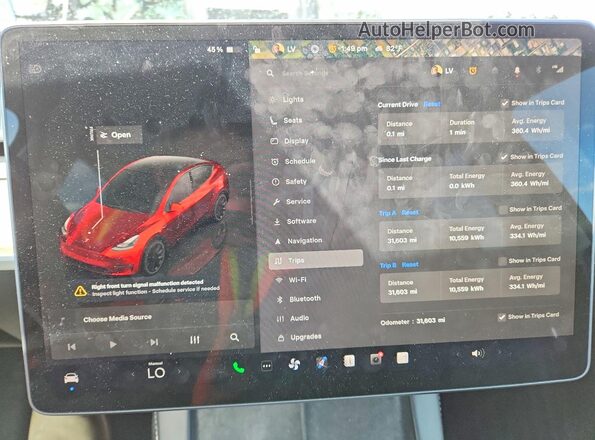 7SAYGAEE6NF523964 2022 TESLA MODEL Белый Вид щитка приборов