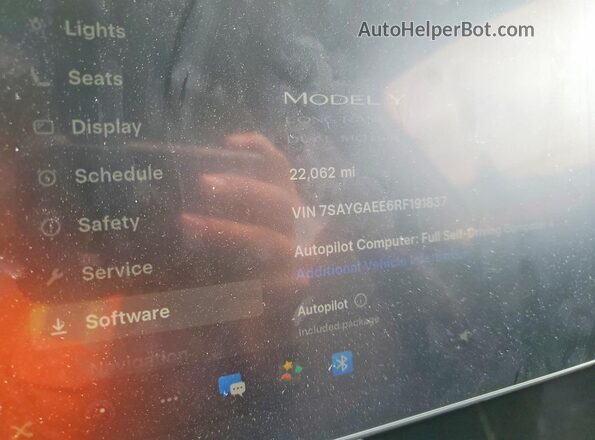 7SAYGAEE6RF191837 2024 TESLA MODEL Белый Вид щитка приборов