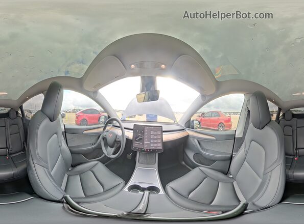 7SAYGDED0RA301528 2024 TESLA MODEL Charcoal Widok wnętrza 360 stopni