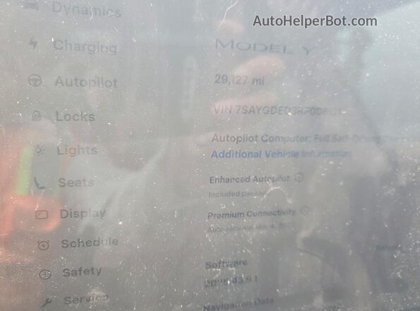 7SAYGDED3RF006121 2024 TESLA MODEL Red Instrument cluster view