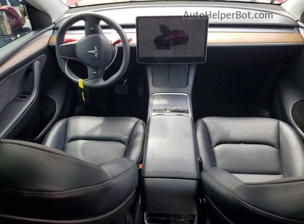 7SAYGDED3RF006121 2024 TESLA MODEL Red Dashboard view