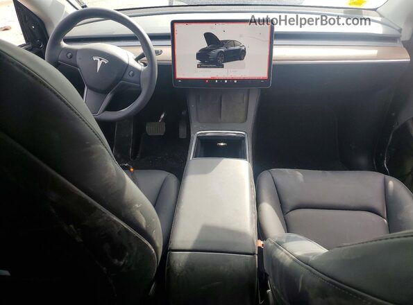 7SAYGDED4RF154410 2024 TESLA MODEL Gray Вид панелі приладів