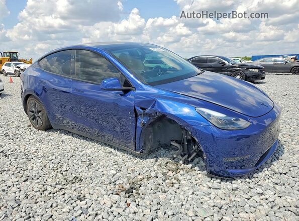 7SAYGDED4SF249216 2025 TESLA MODEL Blue Передня права чверть