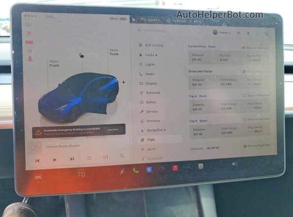 7SAYGDED4SF249216 2025 TESLA MODEL Blue Вид щитка приладів