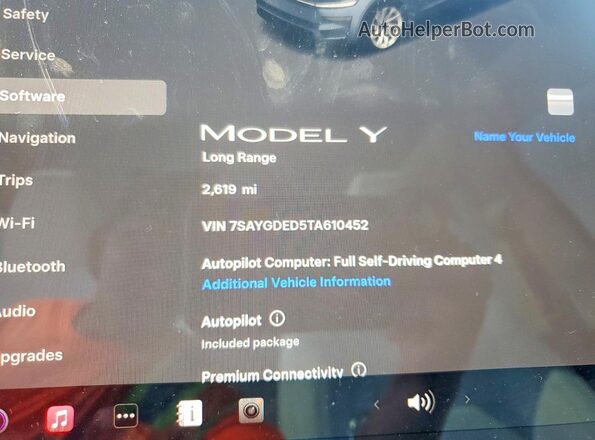 7SAYGDED5TA610452 2026 TESLA MODEL Серебряный Вид щитка приборов