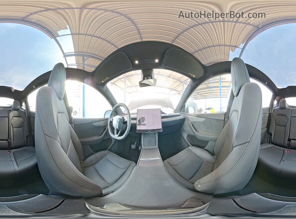 7SAYGDED6TF586827 2026 TESLA MODEL Серый Панорамный вид салона 360°