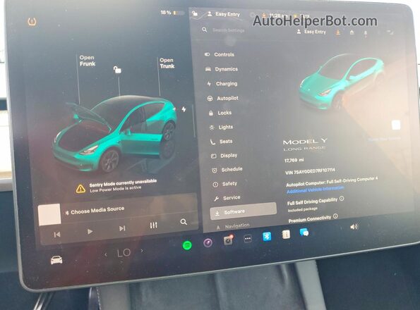 7SAYGDED7RF107114 2024 TESLA MODEL Серый Вид щитка приборов