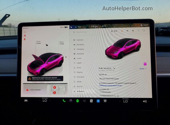 7SAYGDED7RF113298 2024 TESLA MODEL Silver Vista del cuadro de instrumentos