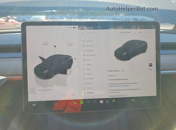 7SAYGDED8RF086063 2024 TESLA MODEL Black Instrument cluster view