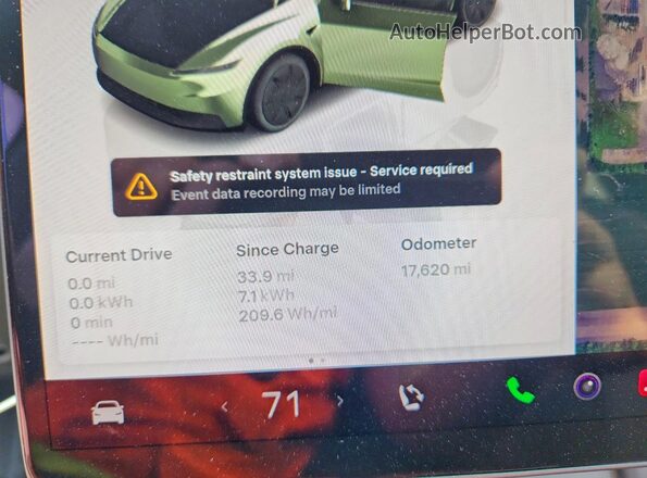 7SAYGDED8TA597471 2026 TESLA MODEL Серый Вид щитка приборов