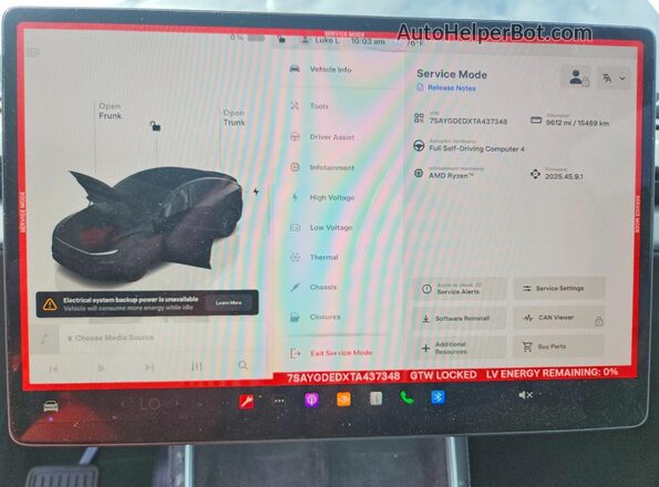 7SAYGDEDXTA437348 2026 TESLA MODEL Black Instrument cluster view