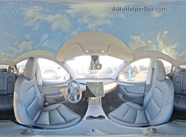 7SAYGDEE0NA018310 2022 TESLA MODEL White VIN კოდის სტიკერის ხედი