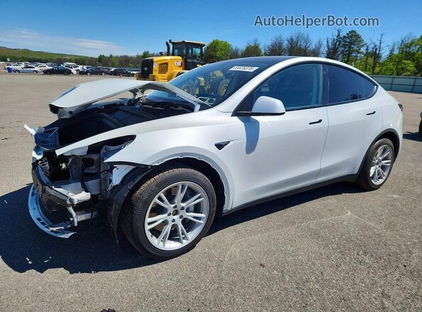 7SAYGDEE0NF374730 2022 TESLA MODEL White Առջևի ձախ երեք քառորդ տեսարան