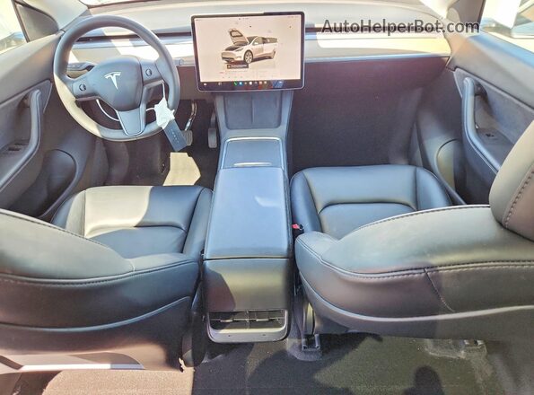7SAYGDEE0NF374730 2022 TESLA MODEL White Առջևի վահանակի տեսք