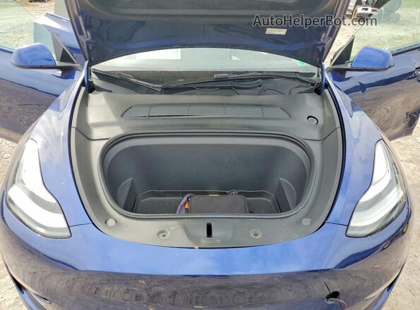 7SAYGDEE0NF517319 2022 TESLA MODEL Blue უკანა სალონის ხედი