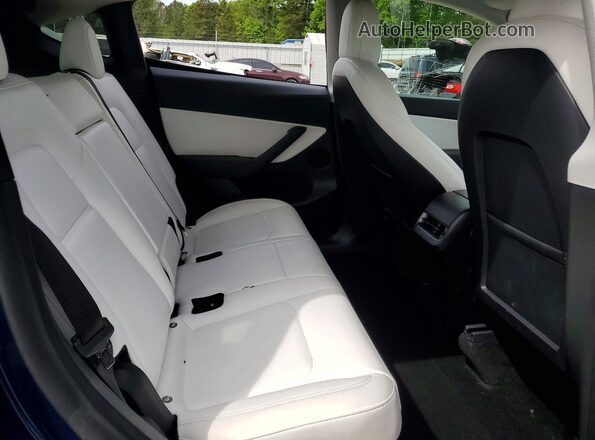 7SAYGDEE0NF517319 2022 TESLA MODEL Blue უკანა სავარძლების ხედი