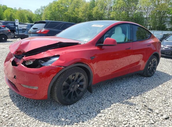 7SAYGDEE0PA173426 2023 TESLA MODEL Red წინა მარცხენა ხედი სამი მეოთხედიდან