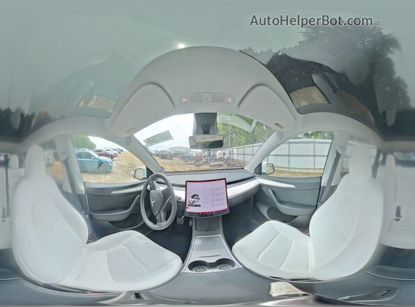 7SAYGDEE0PF795382 2023 TESLA MODEL White VIN კოდის სტიკერის ხედი