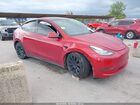 2022 Tesla Model Y Long Range Dual Motor All-wheel Drive Red vin: 7SAYGDEE1NA019885