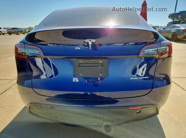 7SAYGDEE1PA080284 2023 TESLA MODEL Blue Vista trasera