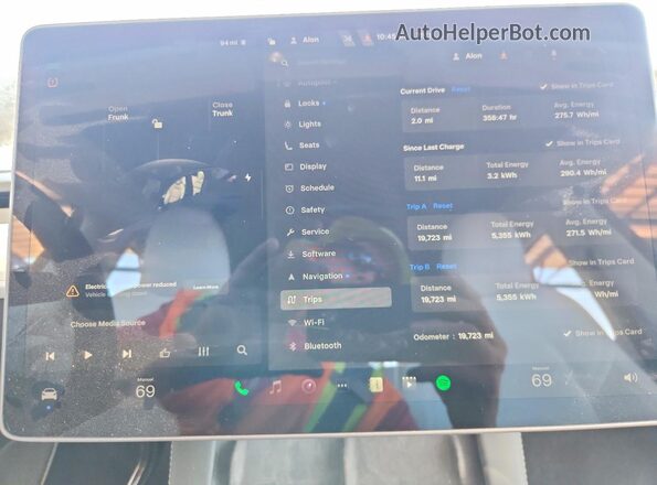 7SAYGDEE1PA154822 2023 TESLA MODEL Серый Вид щитка приборов