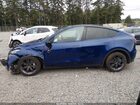 2024 Tesla Model Y Long Range Dual Motor All-wheel Drive Blue vin: 7SAYGDEE1RF150596